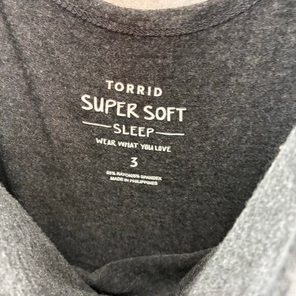 Torrid Charcoal Gray Sleeveless Pajama Romper - Picture 5 of 9